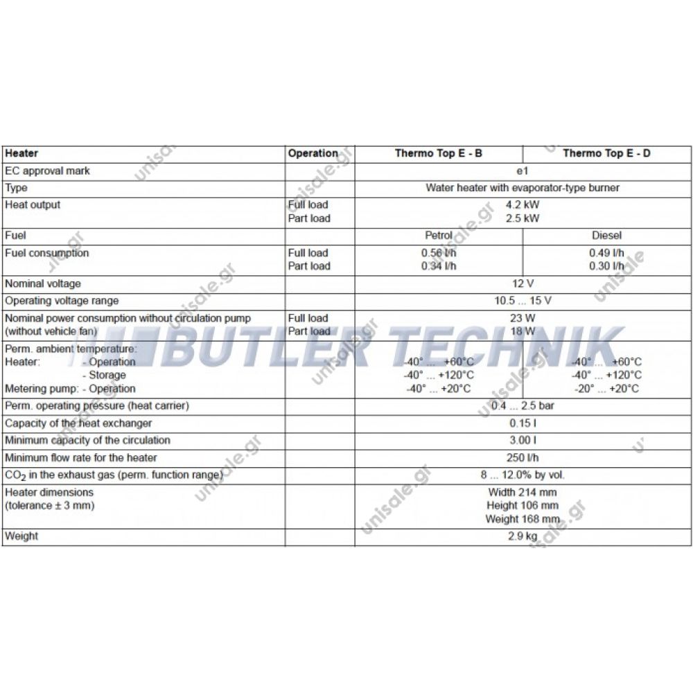 9003170C WEBASTO THERMO TOP E ΚΟΜΠΛΕ ΚΑΥΣΤΗΡΑΣ 12V | 9003170C