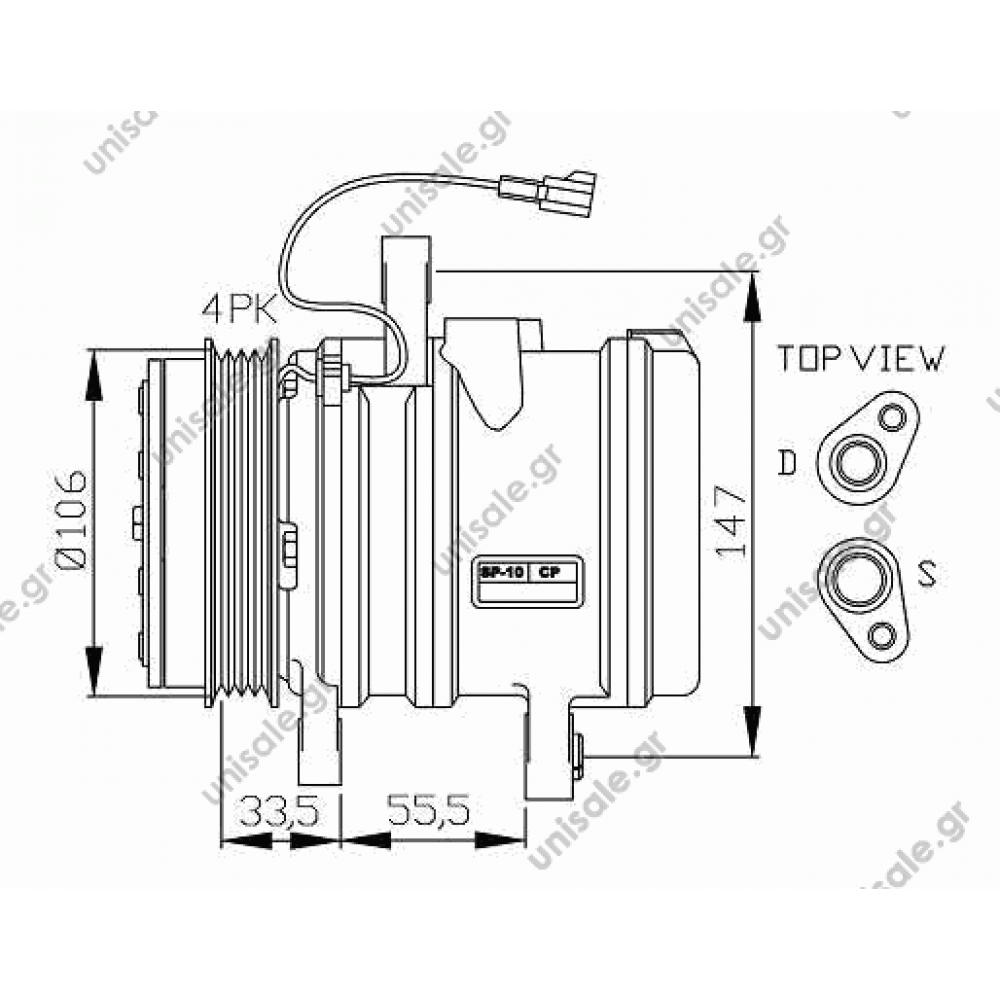 NRF 32436, Compressor, air conditioning CHEVROLET MATIZ 2005-... DAEWOO MATIZ 1998-.