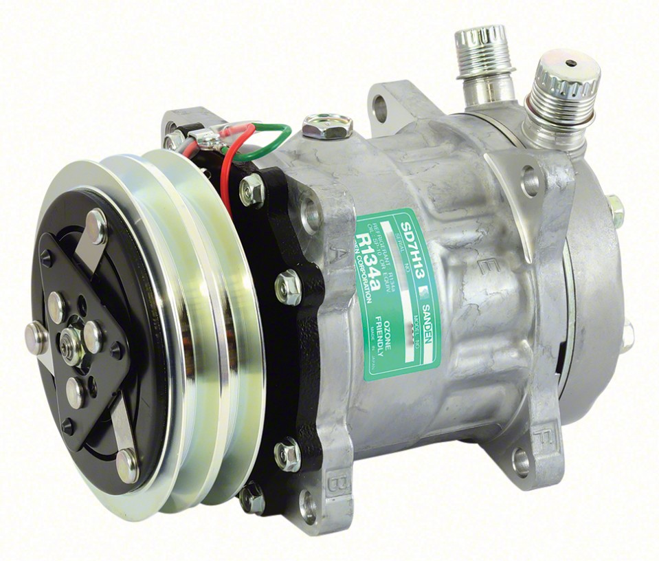 40405042 COMPRESSOR, SANDEN, A9047H13 24V 125MM 2A, R134A VERT ORING