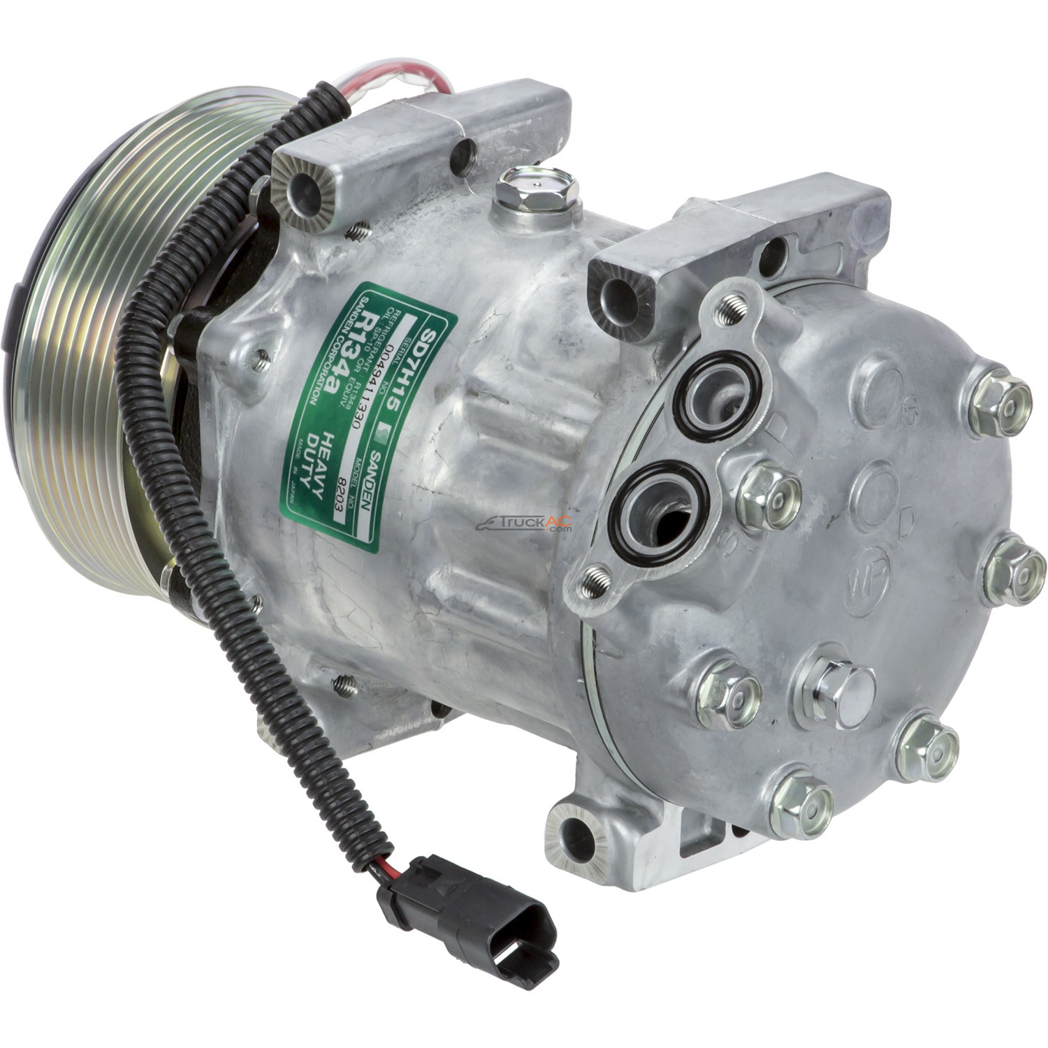 SD7H15 8203 Sanden Compressor, JCB 320/08562 Compressor Sanden 8203