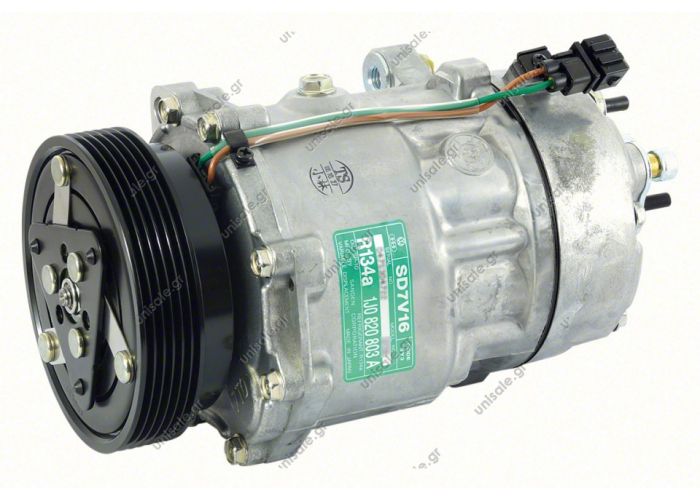 40405094CP 1221 Kompresor A/C Sanden SD7V16; 119mm; PV6; 12V; H; Audi A3; TT; Ford Galaxy; Seat Alhambra; Cordoba; Ibiza; Leon; Toledo; Škoda Octavia; VW Bora; Caddy; Golf; New Beetle; Sharan SEAT Toledo II serie 40405094CP 1221 Kompresor A/C Sanden SD7V16; 119mm; PV6; 12V; H; Audi A3; TT; Ford Galaxy; Seat Alhambra; Cordoba; Ibiza; Leon; Toledo; Škoda Octavia; VW Bora; Caddy; Golf; New Beetle; Sharan SEAT Toledo II serie
