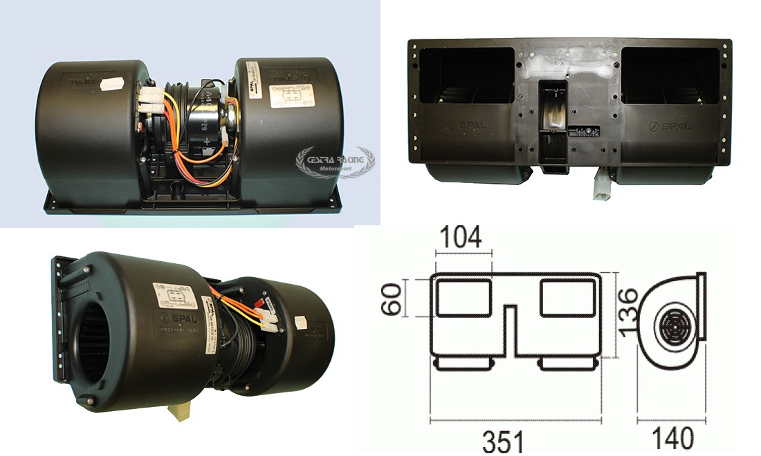 SPAL 0599.1005 006-A46-22 ΑΝΕΜΙΣΤΗΡΑΣ ΑΝΑΡΡΟΦΗΣΗΣ - 38cm - 1620m3/h  Centrifugal Blowers - 12 V Fan/Blower Spal 006-A46-22 12V TECHNICAL DATA  Catalogue description: Mercedes Total width (mm): 351 Total height (mm):  136 Total