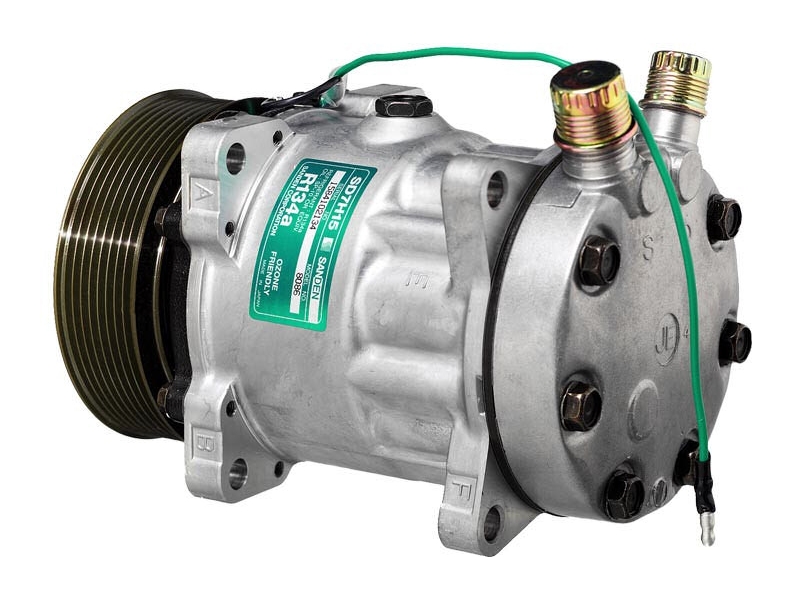 COMPRESSOR, SANDEN SD7H15 6008 LIEBHERR, 24V 119MM 8PV R134A VERT O